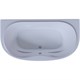 AQUATEK Мелисса Ванна пристенная радиусная без гидромассажа с фронтальной панелью с каркасом (вклеенный) со слив-переливом размер 180x95 см, белый - фото 229787