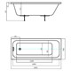 AQUATEK Мия Ванна пристенная прямоугольная без панелей, каркаса и слив-перелива размер 180x70 см, белый - фото 229811